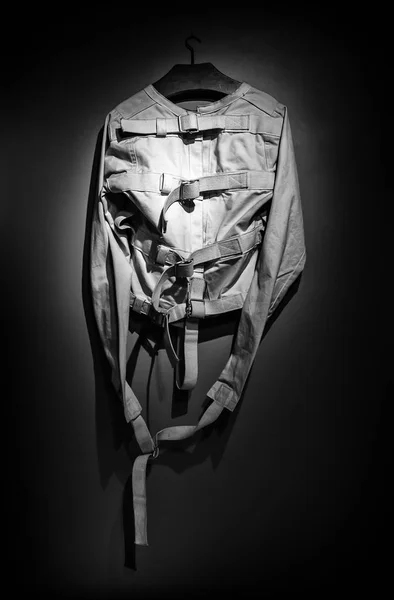 Old psychiatric straitjacket, mental hospital detail, psychosis