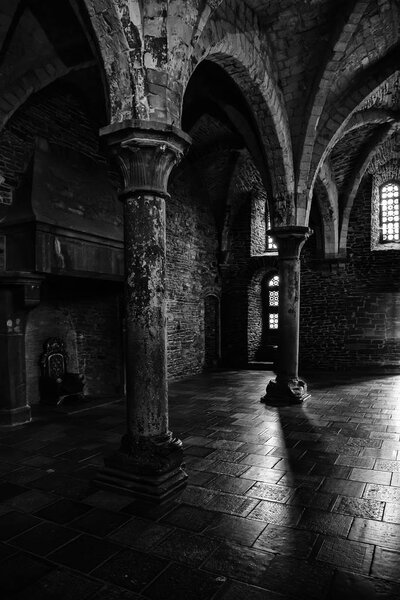 Interior of an old historical building, detail of ancient and history