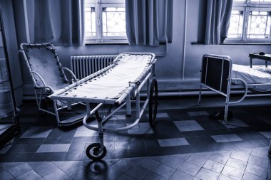 Antika hastane sedye, yatak ayrıntı hastalar için