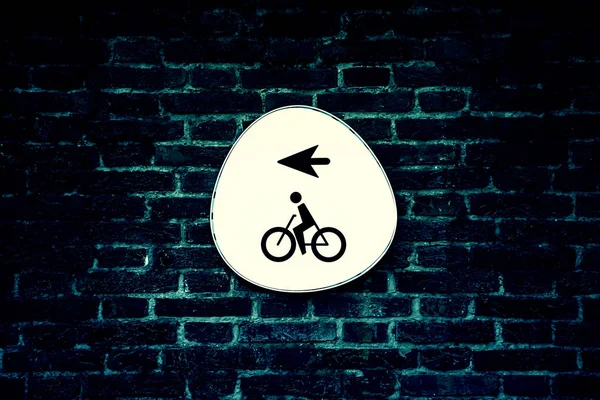 Bilgi Taşıma Ayrıntılarını Işaretiyle Bisiklet — Stok fotoğraf