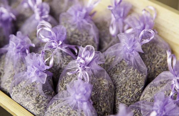 Aromatische Und Dekorative Tüten Aus Natürlichem Lavendel Naturerfrischungsmittel — Stockfoto