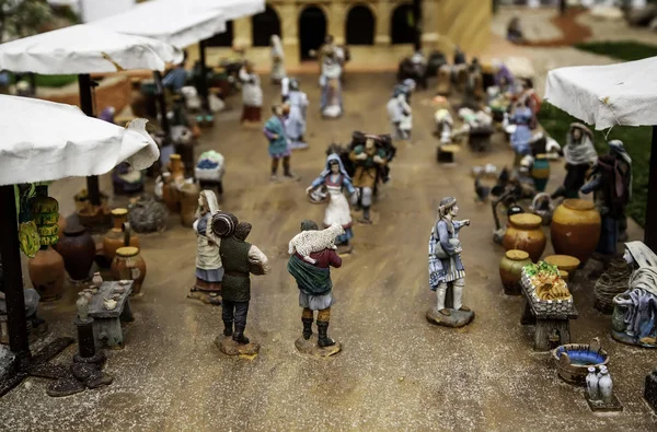 Pecore Presepe Dettaglio Figure Decorazione Natale — Foto Stock