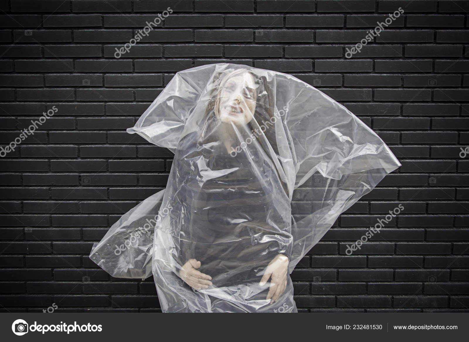 Woman Body Bag Halloween Horror Dead Stock Photo C Esebene Photo