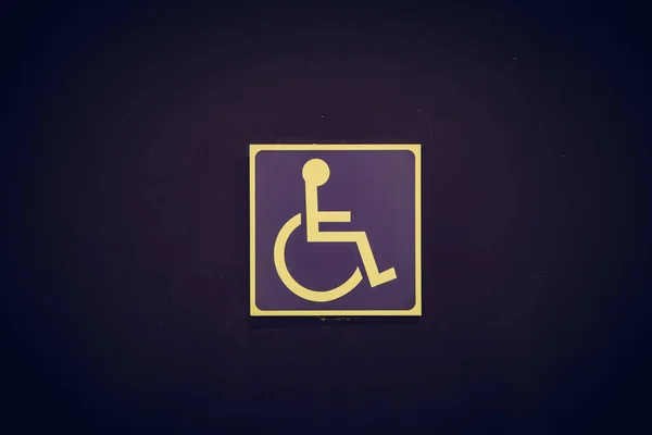 Schild Für Behinderte Ausführliche Informationen — Stockfoto