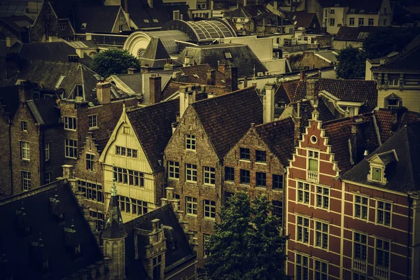 Panoramatický Pohled Město Gent Detail Města Belgie Evropa — Stock fotografie