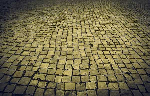 Piso Mosaico Detalhe Piso Típico Das Ruas Lisboa — Fotografia de Stock