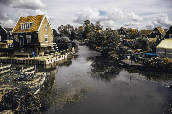 Antiguas Casas Holandesas Detalle Del Turismo Europa — Foto de Stock