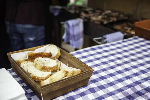 Traditional Artisan Bread Daily Food Detail — Stock Photo, Image