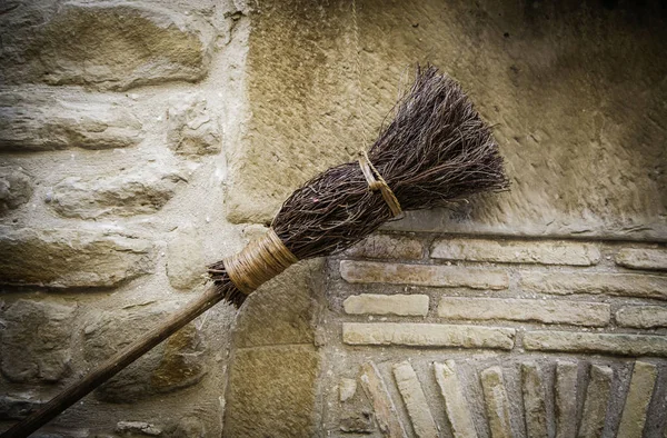 Detail Brooms Witches Halloween Detail Decoration Superstition Magic Mystery — Stock Photo, Image