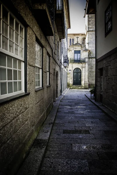 Stará Ulička Městě Detail Staré Ulice Městě Španělsku — Stock fotografie
