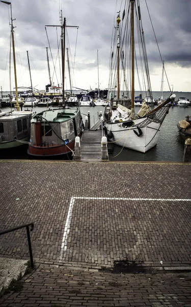 Boats in Holland, detail of maritime transport — Stock Photo, Image