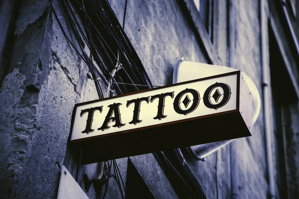 Signo de salón tatuaje — Foto de Stock