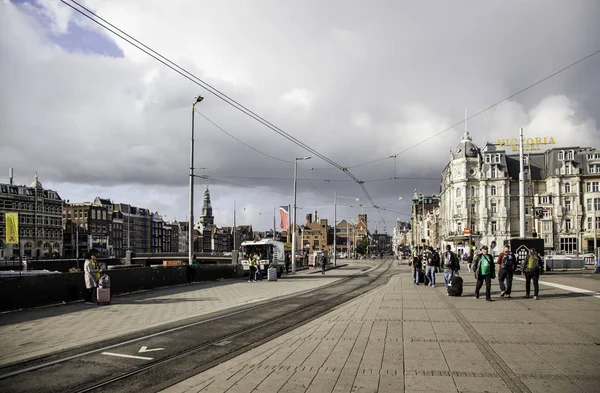 Típica calle Amsterdam — Foto de Stock
