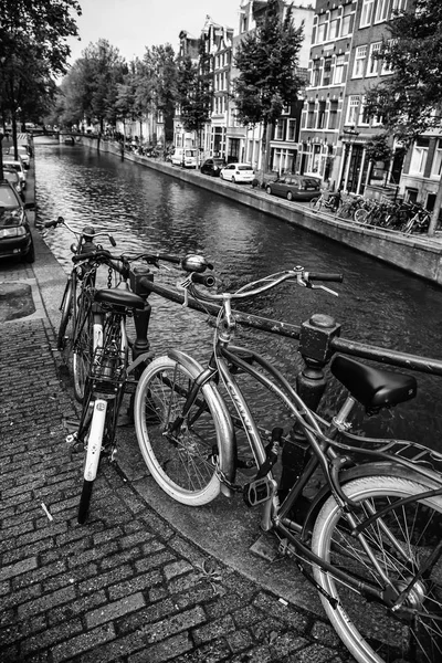 Amsterdam'da Bisiklet — Stok fotoğraf