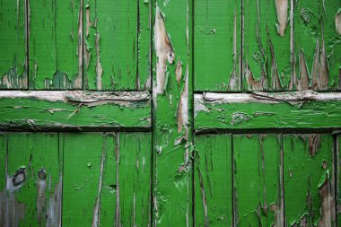 yeşil boyalı ahşap duvar