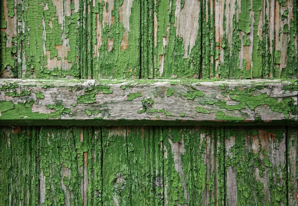 Green painted wooden wall — Stock Photo, Image