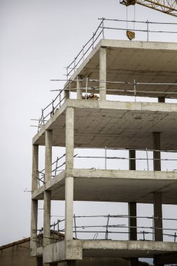 Şehirdeki bina inşaatı, mimari detay