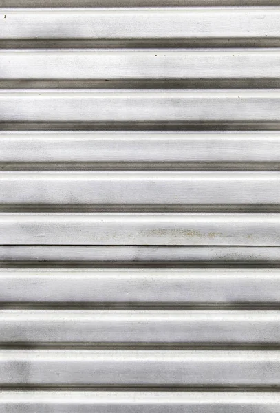Silver Metallic Door Detail Garage Door Metallic Background — Stock Photo, Image