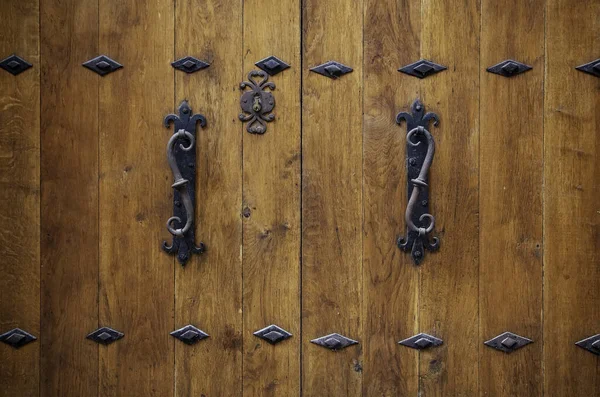 Paslı Kapı Tokmağı Dekorasyon Iletişim Ayrıntıları Klasik — Stok fotoğraf