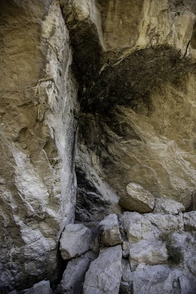 Steinstruktur Den Bergen Detail Aus Naturstein Rau Und Extrem — Stockfoto