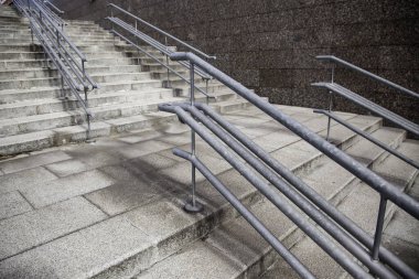 Antik taş merdivenler, antik ve ortaçağ mimarisinin ayrıntıları.