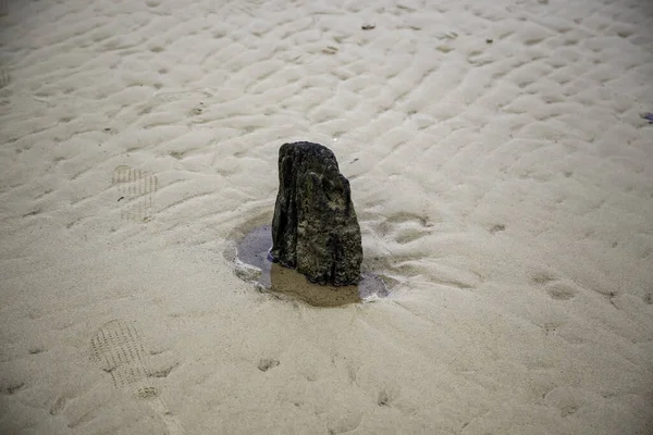 Detail Přírodního Kamene Písku Pobřežní Krajina — Stock fotografie