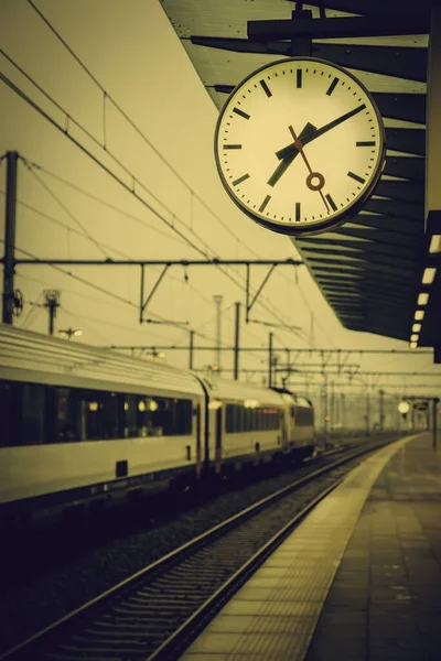 Train Station Witches Transport Detail Rails Tourism Europe — Stock Photo, Image