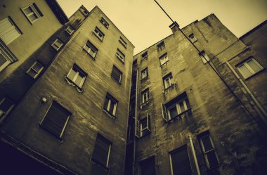 Eski binaların perspektifi, eski evlerin detayları