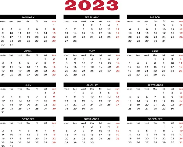 2023历年英文 — 图库矢量图片