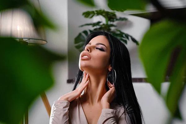 Attractive Sexy Brunette Portrait — Stock Photo, Image