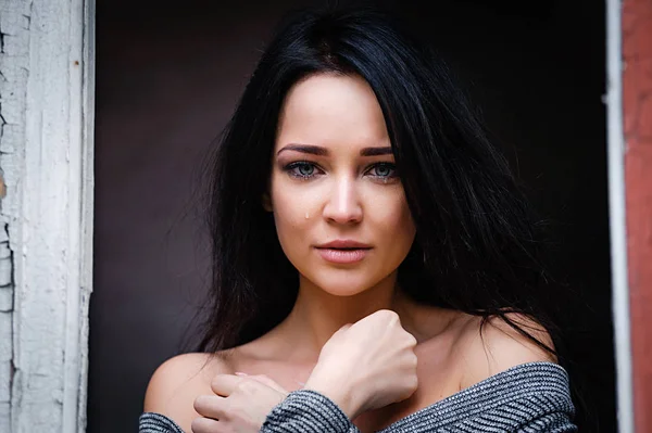 Girl Suffers Cries Portrait — Stock Photo, Image