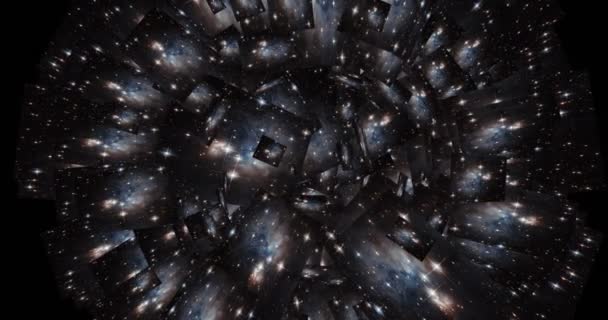 Digital Animation Kaleidoscopic Space Scene Elements Video Nasa — Stock Video