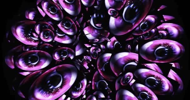 Digital Animation Kaleidoscopic Eyes — Stock Video