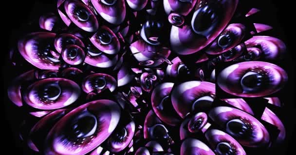 Digitale Animation Kaleidoskopischer Augen — Stockvideo