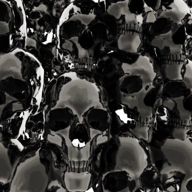 Kafatasları Dijital 3d çizimi