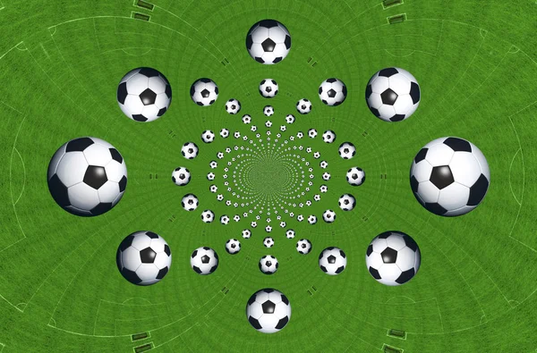 Dijital Görsel Olarak Futbol Topu — Stok fotoğraf