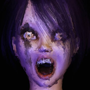 Kendi 3d render, hiçbir Model açıklaması veya özellik gerekli yayın dayalı bir Gotik kadın portre resim Digital