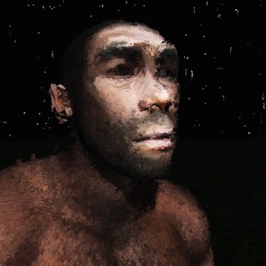 Kendi 3d render, hiçbir Model açıklaması veya özellik gerekli yayın dayalı bir tarih öncesi adam dijital boyama