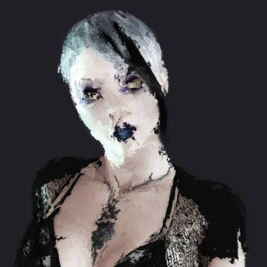 Kendi 3d render, hiçbir Model açıklaması veya özellik gerekli yayın dayalı bir Gotik kadın portre resim Digital