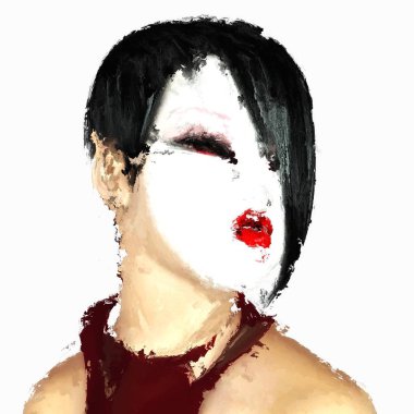 Kendi 3d render, hiçbir Model açıklaması veya özellik gerekli yayın dayalı bir kadın portresi dijital boyama