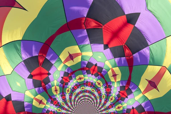Kaleidoscopic Pattern Hot Air Balloon Based Own Reference Image — Stock Photo, Image