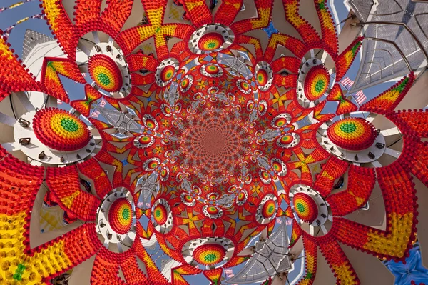 Kaleidoscopic Pattern Funfair Based Own Reference Image — Stock Photo, Image