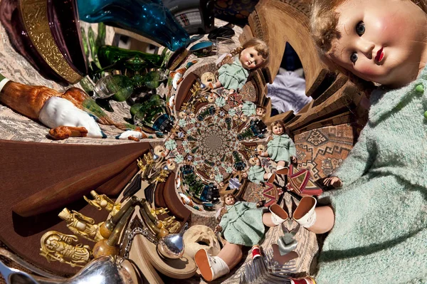 Kaleidoskopmuster Eines Wirrwarrs Basierend Auf Dem Eigenen Referenzbild — Stockfoto