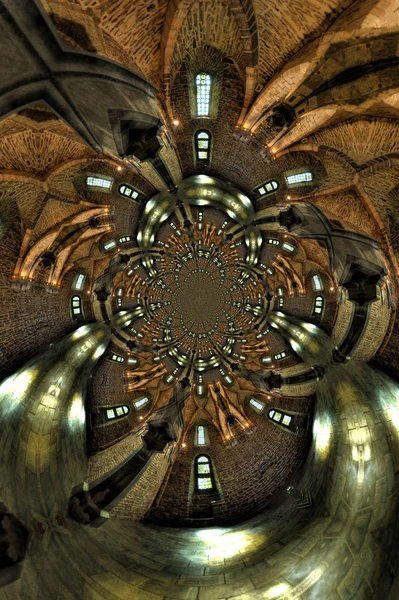 Kaleidoscopic Pattern Architecture Based Own Reference Image — Stock Photo, Image