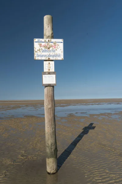 Pláž Peter Ording Německu — Stock fotografie