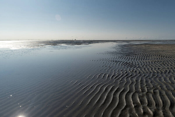 On the Beach of St. Peter-Ording in Germany