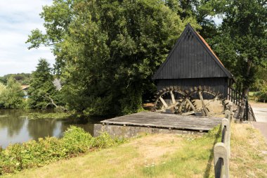 Lage, Almanya - 29 Temmuz 2018: Watermill Lage der Dinkel yılında ilk 1270 bir belgede belirtilmiştir.