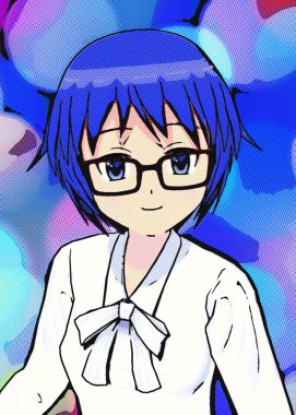 Bir Manga kız dijital illüstrasyon