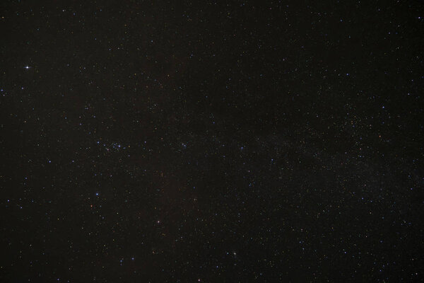 Night Sky over Fischland in Germany with Milky Way, Peiades, Andromeda Nebula and Perseus Constellation 