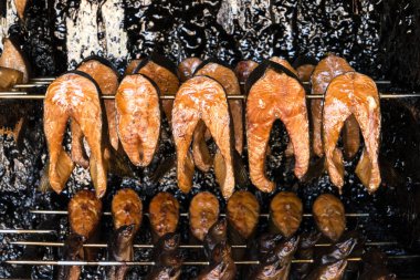 Balık smokery Fischland Almanya üzerinde